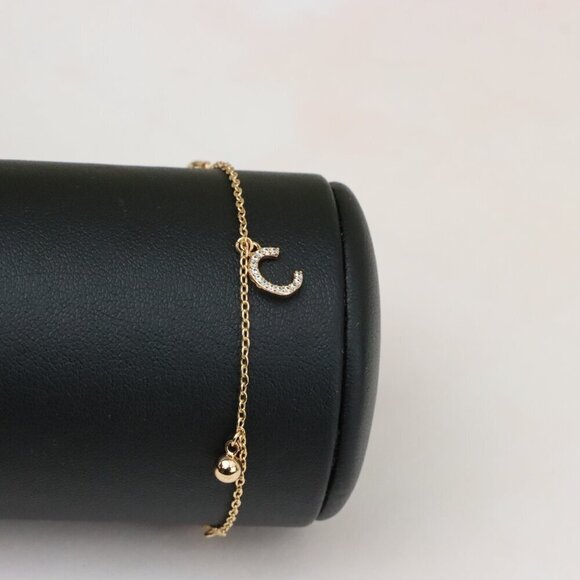 "Delicate Rose Gold Bracelet with CZ Charms & Adjustable Chain, XPBL0843 - Picture 8 of 12